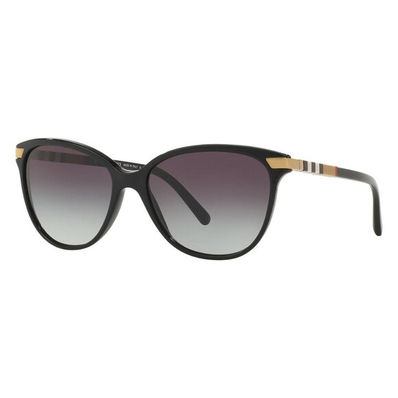 New BURBERRY Black Cat Eye BE4216 30018G Sunglasses Women - Picture 1 of 4